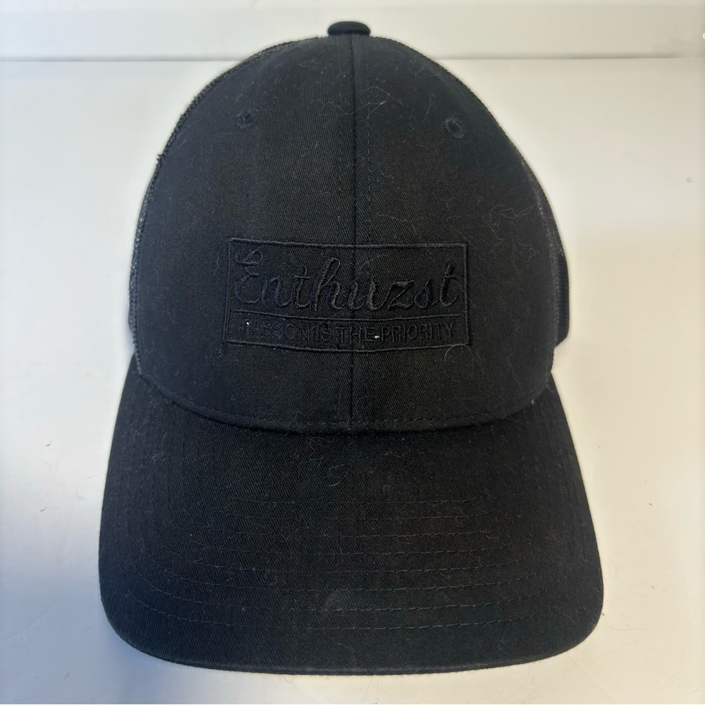 Enthuzst The Classics black trucker snapback hat cap mesh back